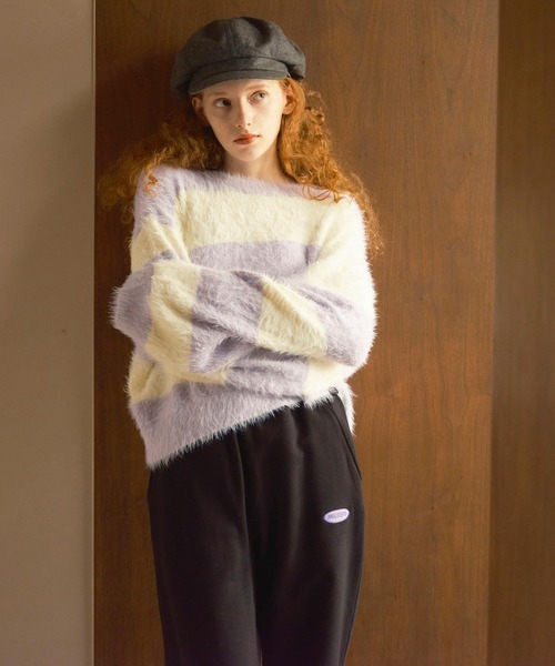 MILKFED.(ミルクフェド)の「SHAGGY KNIT TOP(ニット/セーター・レディース・ブラック/ベージュ/パープル・ONE SIZE)」の19枚目の写真