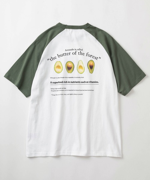 TIMELY WARNING（タイムリーワーニング）の「レトロタッチ ユニークフォトプリント ラグランデザイン 半袖Tシャツ/オーバーサイズ/Nomad Worker/Fluffy Archive/Avocade/【TIMELY WARNING】（Tシャツ/カットソー・レディース・ブラウン/ホワイト×グリーン/ホワイト×ブラック・M/L/XL）」の5枚目の写真