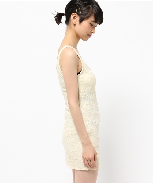 OUTLET（アウトレット）の「【Delyle noir】パット付レースタンクワンピース（ワンピース・レディース・その他1・FREE）」の3枚目の写真
