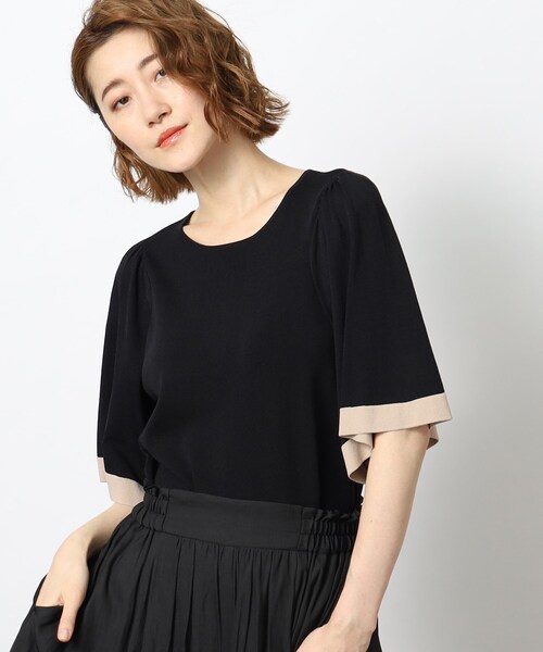 grove(グローブ)の「◆華やかでお手入れ簡単!やわらかドライタッチ フレア袖ニット(ニット/セーター・レディース・アイボリー系4/ブラック系4/ダークグリーン系4/ベージュ系その他7・02/03/04/05/01)」の14枚目の写真