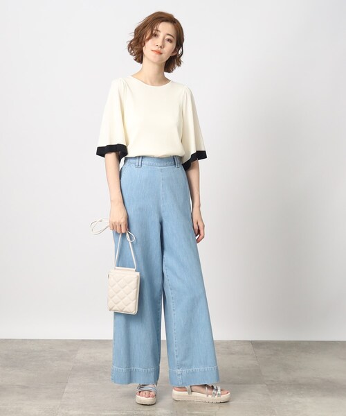 grove(グローブ)の「◆華やかでお手入れ簡単!やわらかドライタッチ フレア袖ニット(ニット/セーター・レディース・アイボリー系4/ブラック系4/ダークグリーン系4/ベージュ系その他7・02/03/04/05/01)」の12枚目の写真