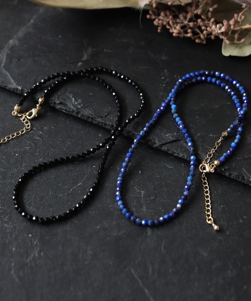 antiqua（アンティカ）の「カラーストーンネックレス（ネックレス・レディース・ブルー/ブラック・FREE）」の9枚目の写真