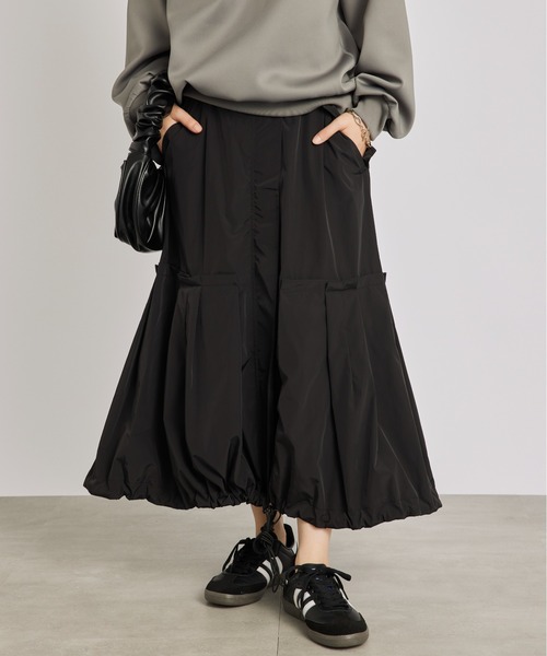 SETUP7（セットアップセブン）の「【SETUP7】ミリタリードローストリングスカート KNF019（スカート・レディース・ブラック/カーキ・FREE）」の11枚目の写真
