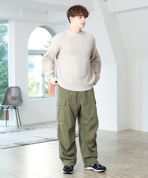 BEAMS HEART(ビームスハート)の「BEAMS HEART / 片畔 クルーネック ニット(ユニックス)(ニット/セーター・メンズ・オフホワイト/ブラック/グリーン系その他/ブルー系その他・SMALL/MEDIUM/LARGE)」の19枚目の写真