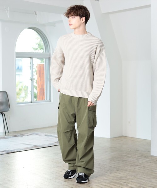 BEAMS HEART(ビームスハート)の「BEAMS HEART / 片畔 クルーネック ニット(ユニックス)(ニット/セーター・メンズ・オフホワイト/ブラック/グリーン系その他/ブルー系その他・SMALL/MEDIUM/LARGE)」の15枚目の写真