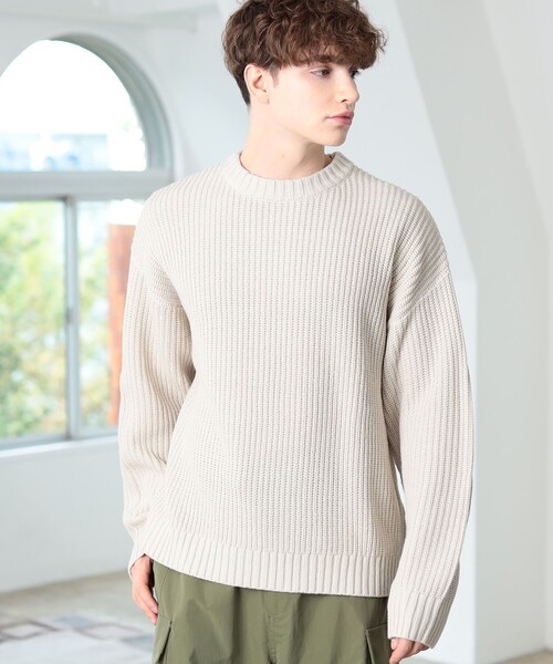 BEAMS HEART(ビームスハート)の「BEAMS HEART / 片畔 クルーネック ニット(ユニックス)(ニット/セーター・メンズ・オフホワイト/ブラック/グリーン系その他/ブルー系その他・SMALL/MEDIUM/LARGE)」の11枚目の写真