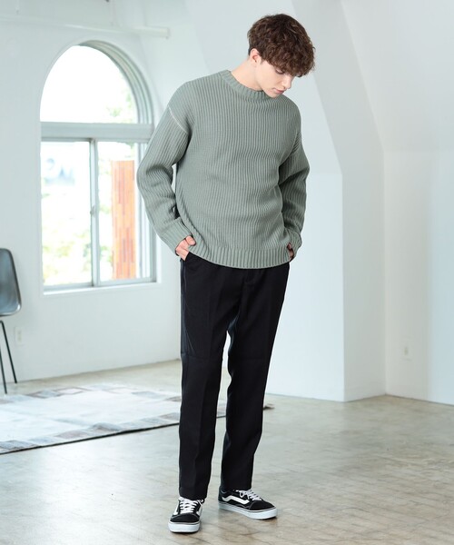 BEAMS HEART(ビームスハート)の「BEAMS HEART / 片畔 クルーネック ニット(ユニックス)(ニット/セーター・メンズ・オフホワイト/ブラック/グリーン系その他/ブルー系その他・SMALL/MEDIUM/LARGE)」の17枚目の写真