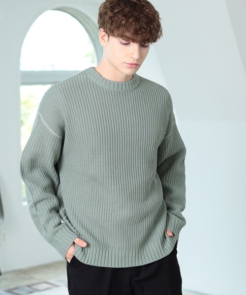 片畔 クルーネック ニット BEAMS HEART（ビームスハート）の「BEAMS HEART &frasl; 片畔 クルーネック