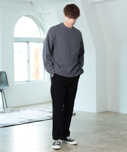 BEAMS HEART(ビームスハート)の「BEAMS HEART / 片畔 クルーネック ニット(ユニックス)(ニット/セーター・メンズ・オフホワイト/ブラック/グリーン系その他/ブルー系その他・SMALL/MEDIUM/LARGE)」の16枚目の写真