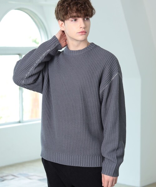 片畔 クルーネック ニット BEAMS HEART（ビームスハート）の「BEAMS HEART &frasl; 片畔 クルーネック