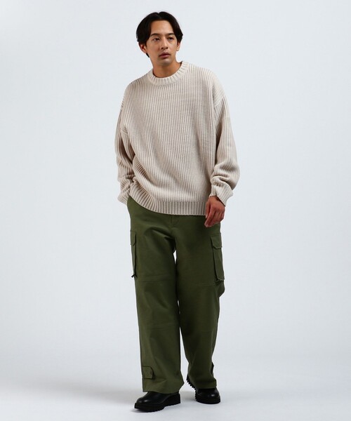 BEAMS HEART(ビームスハート)の「BEAMS HEART / 片畔 クルーネック ニット(ユニックス)(ニット/セーター・メンズ・オフホワイト/ブラック/グリーン系その他/ブルー系その他・SMALL/MEDIUM/LARGE)」の22枚目の写真