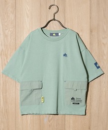LOGOS（ロゴス）の「【30】〔LOGOS/ロゴス〕DRY天竺 ロゴデザイン 6分袖Tシャツ（Tシャツ/カットソー）」