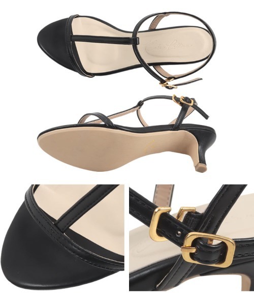 KOBE LETTUCE（コウベレタス）の「ラウンドトゥＴストラップサンダル（サンダル・レディース・ゴールド/ブラック/オフホワイト・L/S/M/LL）」の9枚目の写真