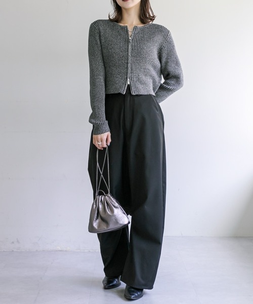 mystic(ミスティック)の「【3サイズ/6色展開】カーブスラックス(スラックス・レディース・チャコールグレー/ブラック/アイボリー/グレー/ブラウン/ベージュ・0/1/2)」の20枚目の写真