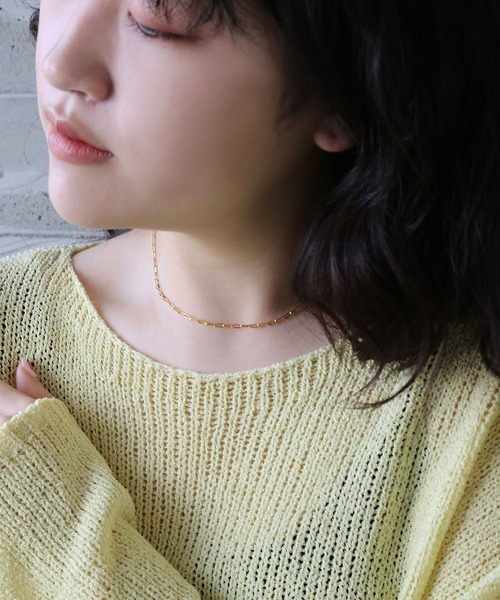 silver925カットアズキチェーンネックレス〈金属アレルギー対応