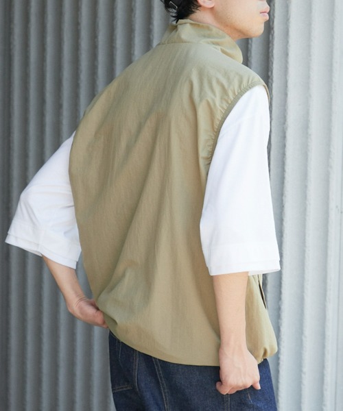 CIAOPANIC TYPY（チャオパニックティピー）の「【WEB限定】ナイロンベスト（ベスト・メンズ・ベージュ/ブラック/グレー/オリーブ/ネイビー/ホワイト系その他/サックスブルー/ライトグレー/チャコールグレー・LARGE/MEDIUM）」の15枚目の写真