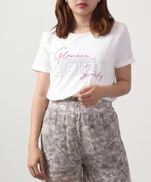 DIMENSIONE danza | DIMENSIONE danza ロゴラインストーンTシャツ(Tシャツ/カットソー)