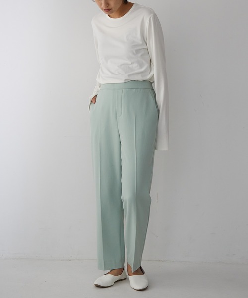 TR裏起毛きれいめパンツ【サスティナブル】（その他パンツ）｜for/c