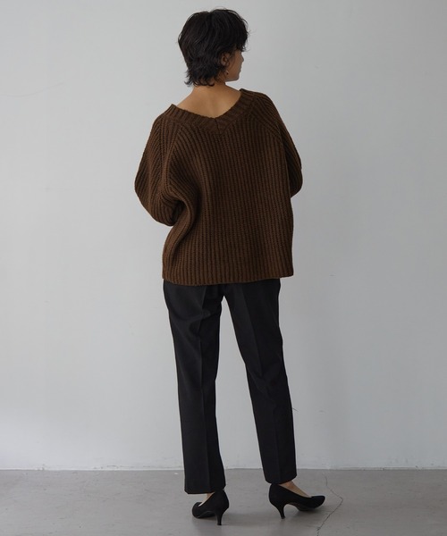 TR裏起毛きれいめパンツ【サスティナブル】（その他パンツ）｜for/c