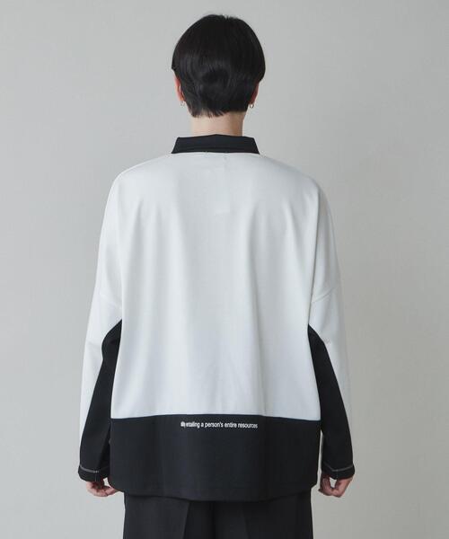 LUCY（ルーシー）の「LUCY/ドルマンポンチハーフジップロンT（Tシャツ/カットソー・メンズ・ブルー/ホワイト・MEDIUM/LARGE）」の12枚目の写真