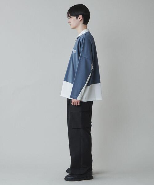 LUCY（ルーシー）の「LUCY/ドルマンポンチハーフジップロンT（Tシャツ/カットソー・メンズ・ブルー/ホワイト・MEDIUM/LARGE）」の15枚目の写真