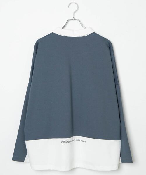 LUCY（ルーシー）の「LUCY/ドルマンポンチハーフジップロンT（Tシャツ/カットソー・メンズ・ブルー/ホワイト・MEDIUM/LARGE）」の22枚目の写真