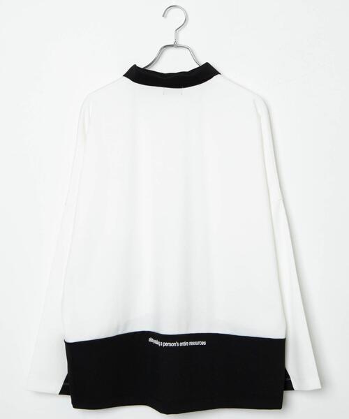 LUCY（ルーシー）の「LUCY/ドルマンポンチハーフジップロンT（Tシャツ/カットソー・メンズ・ブルー/ホワイト・MEDIUM/LARGE）」の18枚目の写真