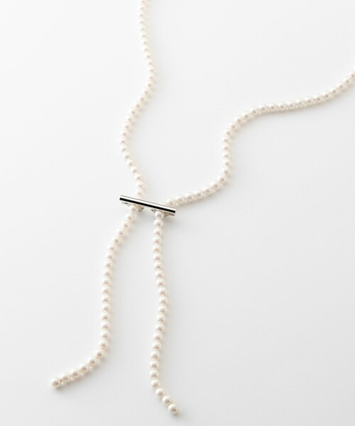 23区(ニジュウサンク)の「クリップ パール ラリエット ネックレス(ネックレス・レディース・ホワイト系/シルバー系・F)」の2枚目の写真