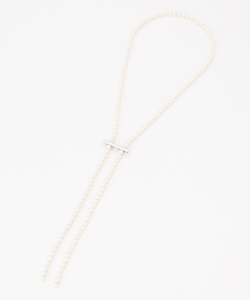 クリップ パール ラリエット ネックレス（ネックレス）｜23区
