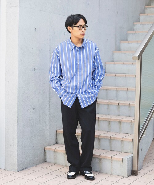 B:MING by BEAMS(ビーミングバイビームス)の「B:MING by BEAMS / ストライプ レギュラーカラー シャツ(シャツ/ブラウス・メンズ・オフホワイト/ブルー・LARGE/SMALL/MEDIUM/X-LARGE)」の6枚目の写真