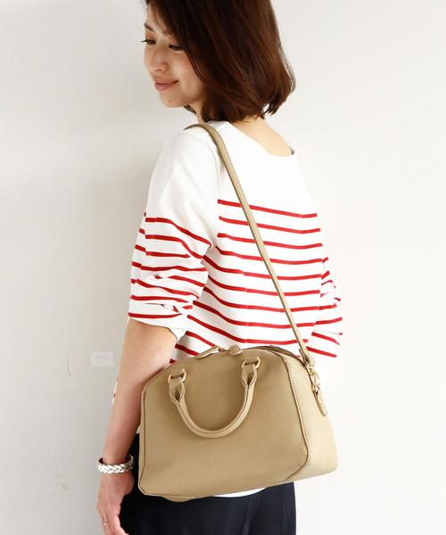 BEAUTY&YOUTH UNITED ARROWS（ビューティーアンドユースユナイテッドアローズ）の「BY フェイクレザー2WAYボストン 3（ボストンバッグ・レディース・ブラック/ベージュ/オレンジ系その他・ﾌﾘ-）」の5枚目の写真