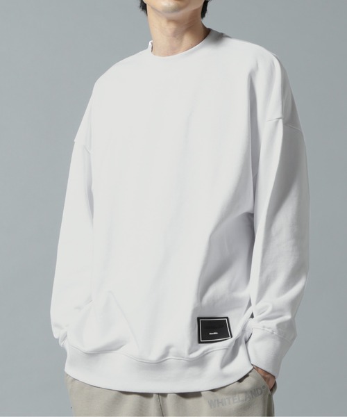 WHITELAND（ホワイトランド）の「【WEB&DEPOT限定】WHITELAND/ホワイトランド/SILICON TAG CREWNECK SWEATSHIRTS（スウェット・レディース・ホワイト/ブラック/グレー/カーキ・L/M）」の5枚目の写真