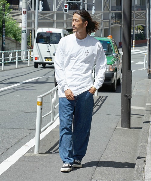 DOGTOWN（ドッグタウン）の「CROSS BONES L/S T-SHIRTS/DOGTOWN(ドッグタウン)長袖バックプリントロンT（Tシャツ/カットソー・メンズ・ホワイト×ブルー/ブラック×ブルー・MEDIUM/LARGE/X-LARGE）」の22枚目の写真