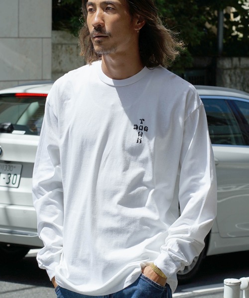 DOGTOWN（ドッグタウン）の「CROSS BONES L/S T-SHIRTS/DOGTOWN(ドッグタウン)長袖バックプリントロンT（Tシャツ/カットソー・メンズ・ホワイト×ブルー/ブラック×ブルー・MEDIUM/LARGE/X-LARGE）」の17枚目の写真