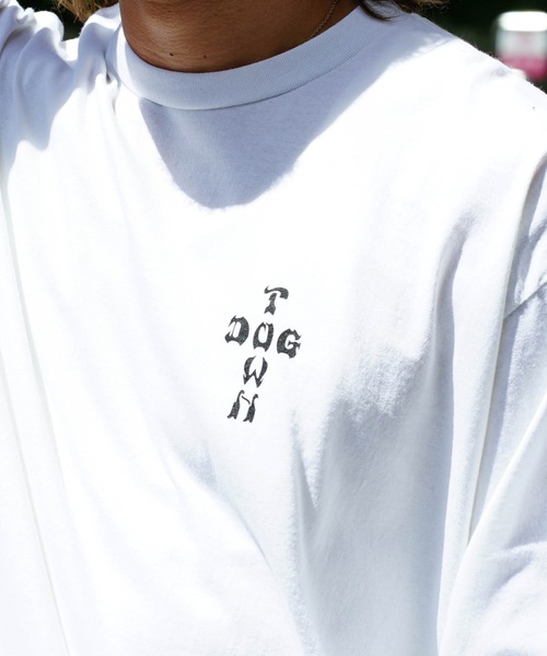 DOGTOWN（ドッグタウン）の「CROSS BONES L/S T-SHIRTS/DOGTOWN(ドッグタウン)長袖バックプリントロンT（Tシャツ/カットソー・メンズ・ホワイト×ブルー/ブラック×ブルー・MEDIUM/LARGE/X-LARGE）」の11枚目の写真
