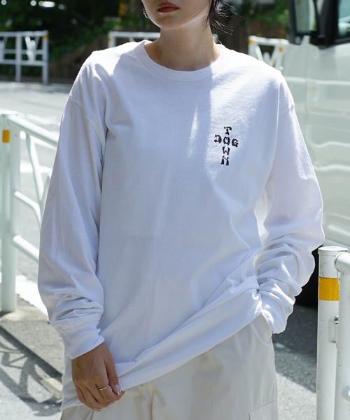 DOGTOWN（ドッグタウン）の「CROSS BONES L/S T-SHIRTS/DOGTOWN(ドッグタウン)長袖バックプリントロンT（Tシャツ/カットソー・メンズ・ホワイト×ブルー/ブラック×ブルー・MEDIUM/LARGE/X-LARGE）」の10枚目の写真