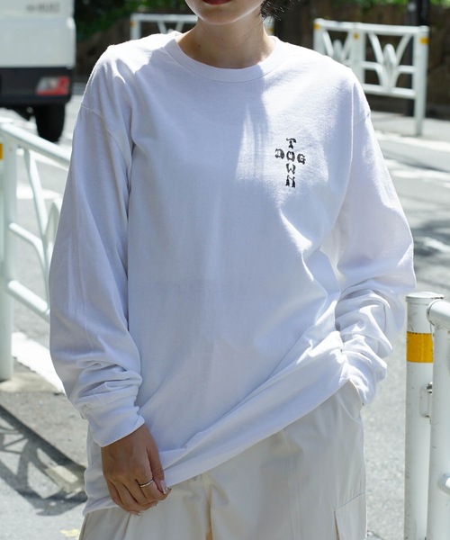 DOGTOWN（ドッグタウン）の「CROSS BONES L/S T-SHIRTS/DOGTOWN(ドッグタウン)長袖バックプリントロンT（Tシャツ/カットソー・メンズ・ホワイト×ブルー/ブラック×ブルー・MEDIUM/LARGE/X-LARGE）」の20枚目の写真