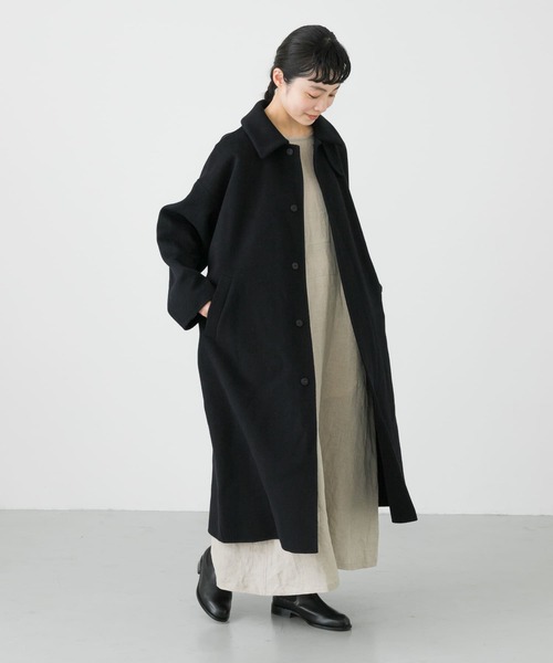 かぐれ（カグレ）の「ウールステンカラーコート（ステンカラーコート・レディース・ブラック/グレー・FREE）」の11枚目の写真
