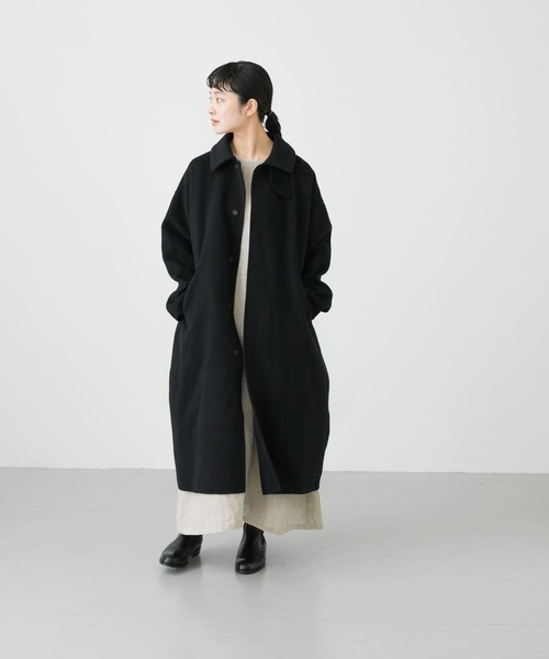 かぐれ（カグレ）の「ウールステンカラーコート（ステンカラーコート・レディース・ブラック/グレー・FREE）」の13枚目の写真