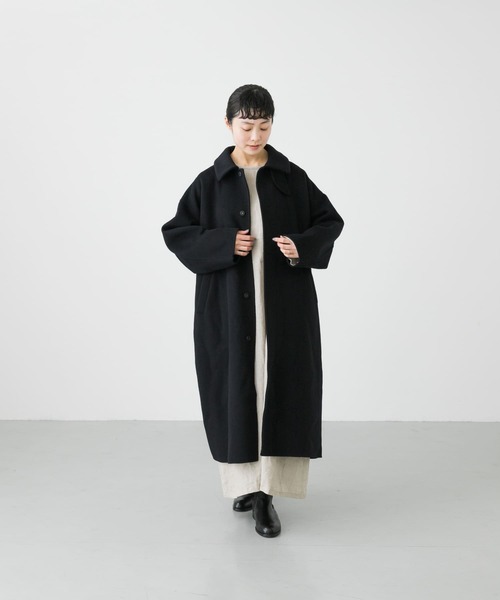 かぐれ（カグレ）の「ウールステンカラーコート（ステンカラーコート・レディース・ブラック/グレー・FREE）」の15枚目の写真