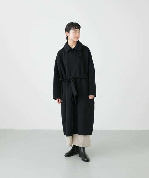 かぐれ（カグレ）の「ウールステンカラーコート（ステンカラーコート・レディース・ブラック/グレー・FREE）」の17枚目の写真