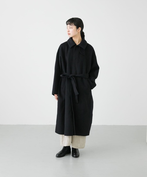 かぐれ（カグレ）の「ウールステンカラーコート（ステンカラーコート・レディース・ブラック/グレー・FREE）」の18枚目の写真