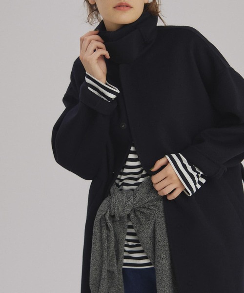 かぐれ（カグレ）の「ウールステンカラーコート（ステンカラーコート・レディース・ブラック/グレー・FREE）」の19枚目の写真