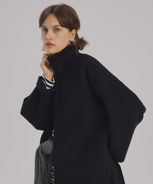 かぐれ（カグレ）の「ウールステンカラーコート（ステンカラーコート・レディース・ブラック/グレー・FREE）」の21枚目の写真