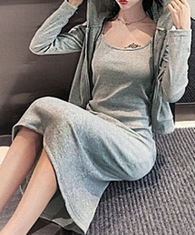 PRIVATE  BEACH | 2点セットルームウェア パーカー＆キャミワンピース(ルームウェア/パジャマ)