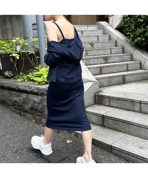 PRIVATE  BEACH（プライベートビーチ）の「2点セットルームウェア パーカー＆キャミワンピース（ルームウェア/パジャマ・レディース・グレー/ブラック/ネイビー・M/L）」の20枚目の写真