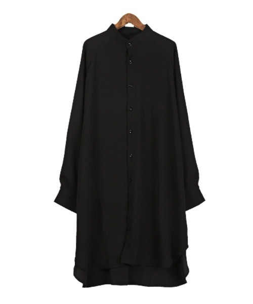 【美品】styling/スタイリング　サイドコードロングシャツ　ロング丈ブラウス STYLEMIXER ブラウス シャツ ロングカフギャザータックブラウス