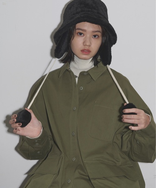 THE YOn(ザヨン)の「イヤーマフエコファーバケットハット(ハット・レディース・ベージュ/ブラック/アイボリー・FREE)」の13枚目の写真