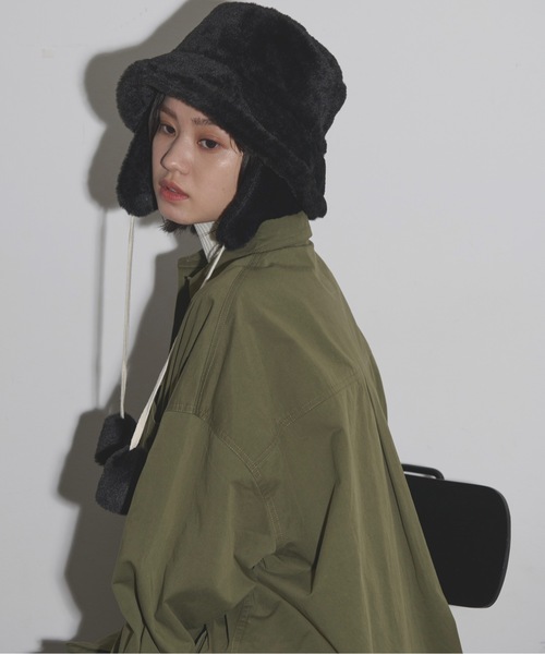 THE YOn(ザヨン)の「イヤーマフエコファーバケットハット(ハット・レディース・ベージュ/ブラック/アイボリー・FREE)」の14枚目の写真