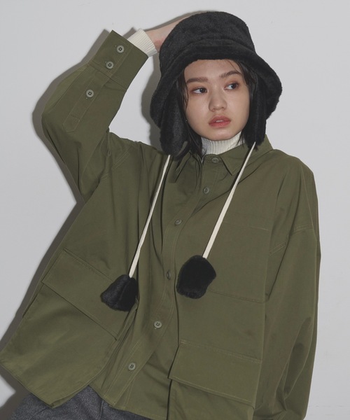 THE YOn(ザヨン)の「イヤーマフエコファーバケットハット(ハット・レディース・ベージュ/ブラック/アイボリー・FREE)」の15枚目の写真